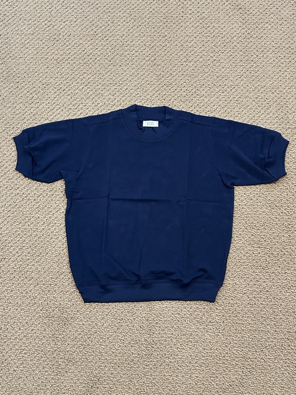 NEW AYR The Somethin Else in City Sky Navy Blue Short Sleeve Shirt size XS